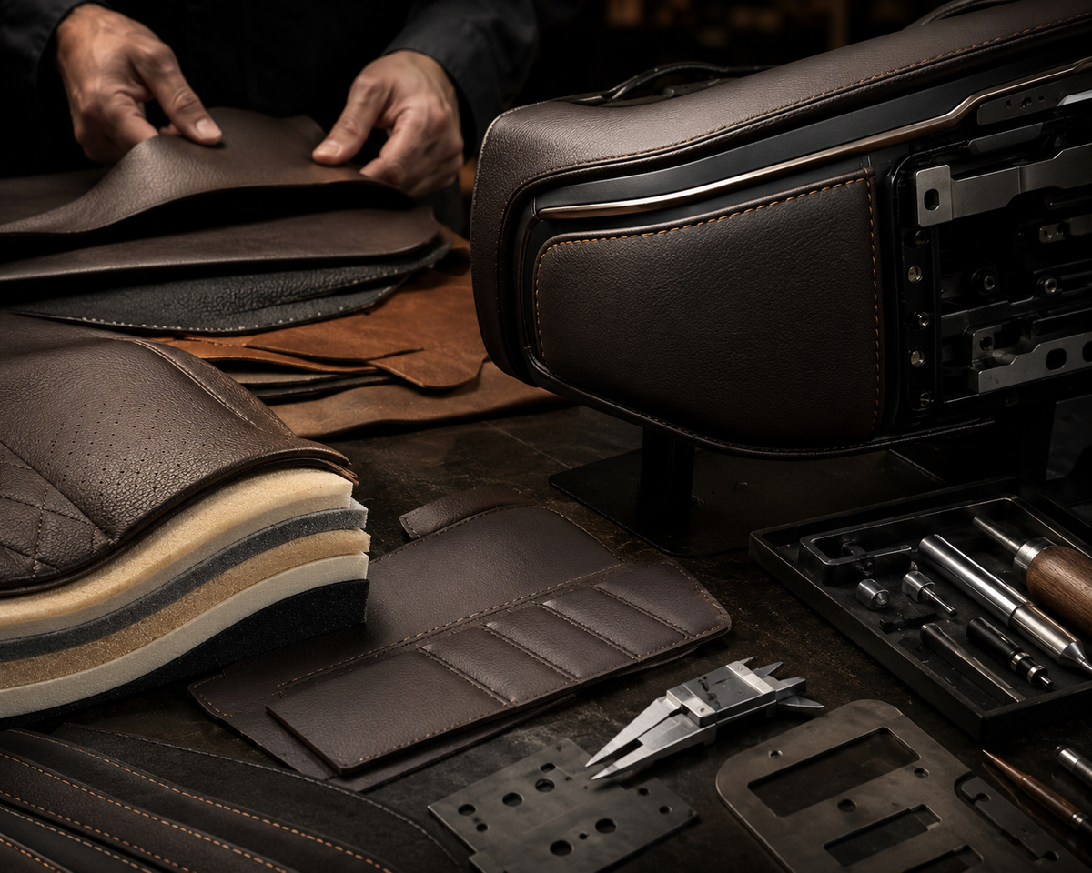 Relaxbro material and assembly craftsmanship detail
