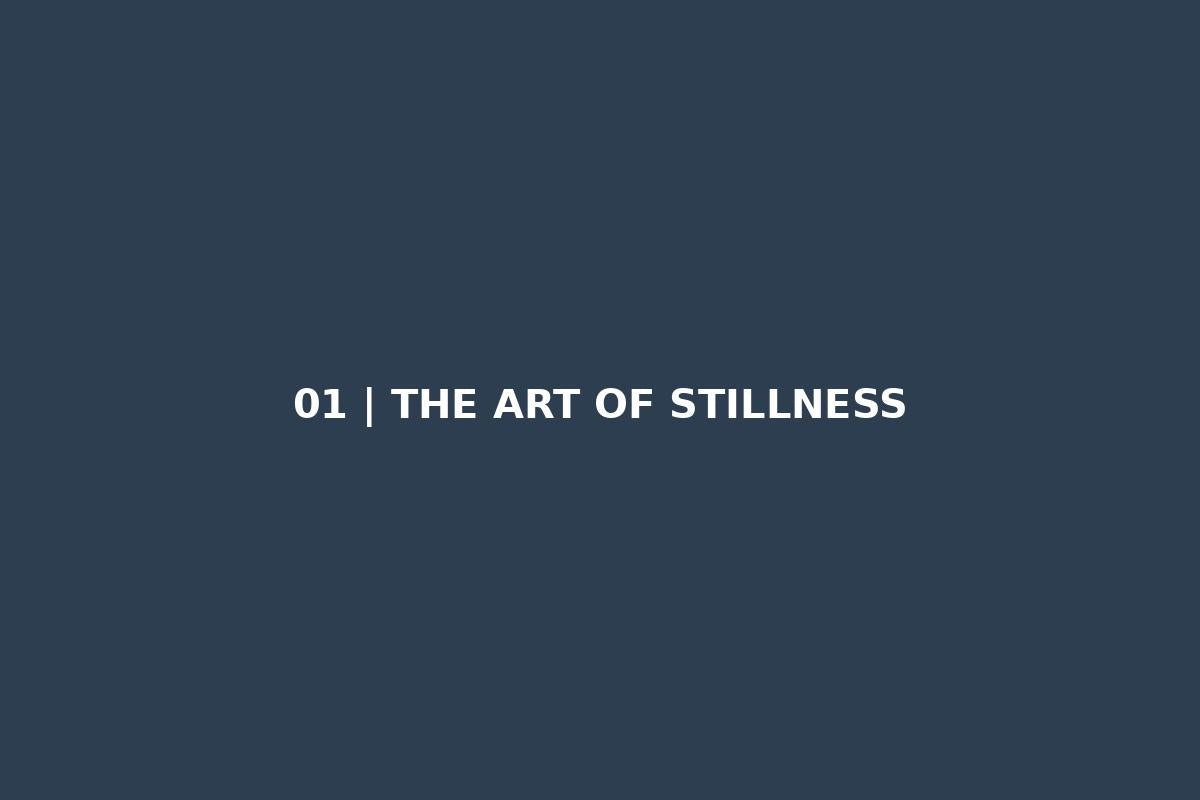 The Art of Stillness: Redefining Modern Luxury
