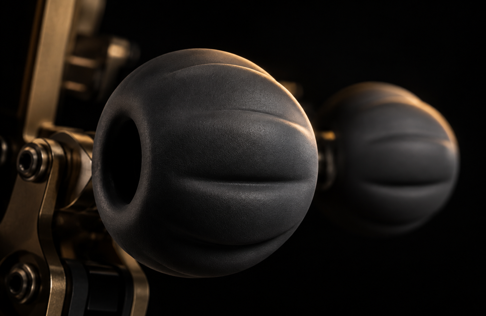 Flexible silicone massage heads close-up