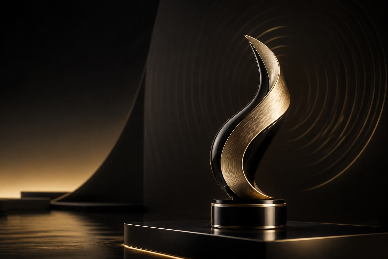 Sculptural symbol celebrating Relaxbro's 2024 industry brand recognition